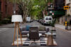 Therapy office out in the real world on a New York City street